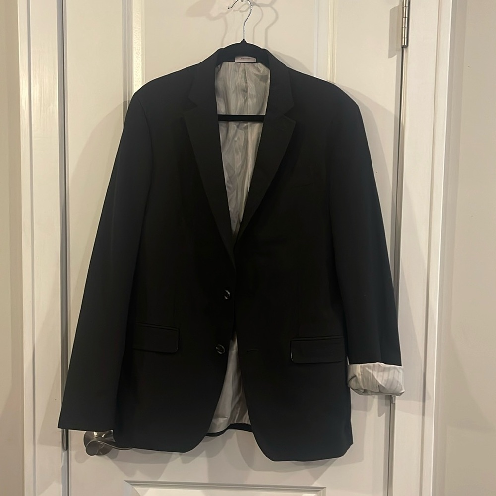 J.Ferrar Black Single Breast Two Button Blazer